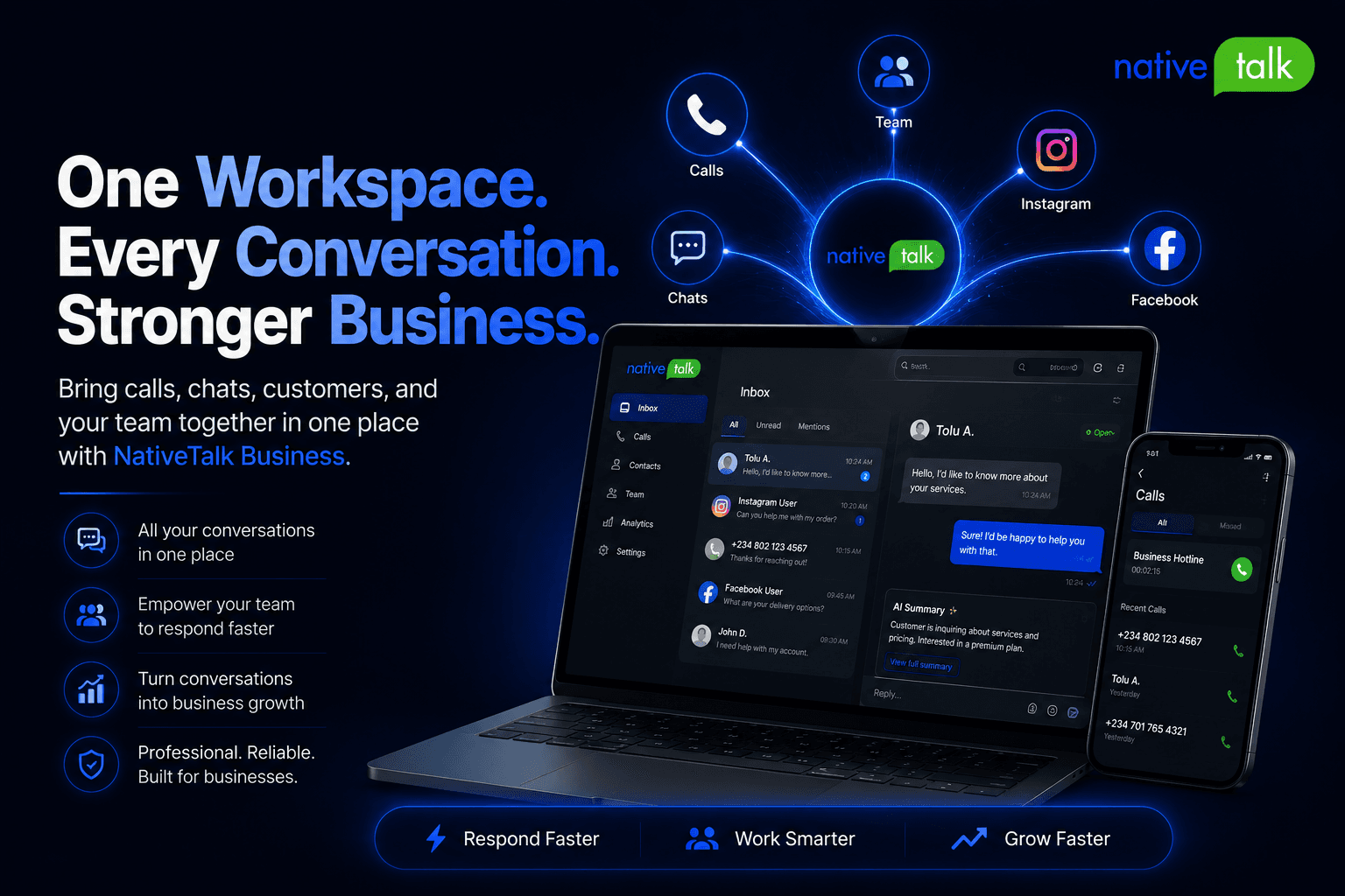 One workspace. Every Conversation.Stronger Conversation.
