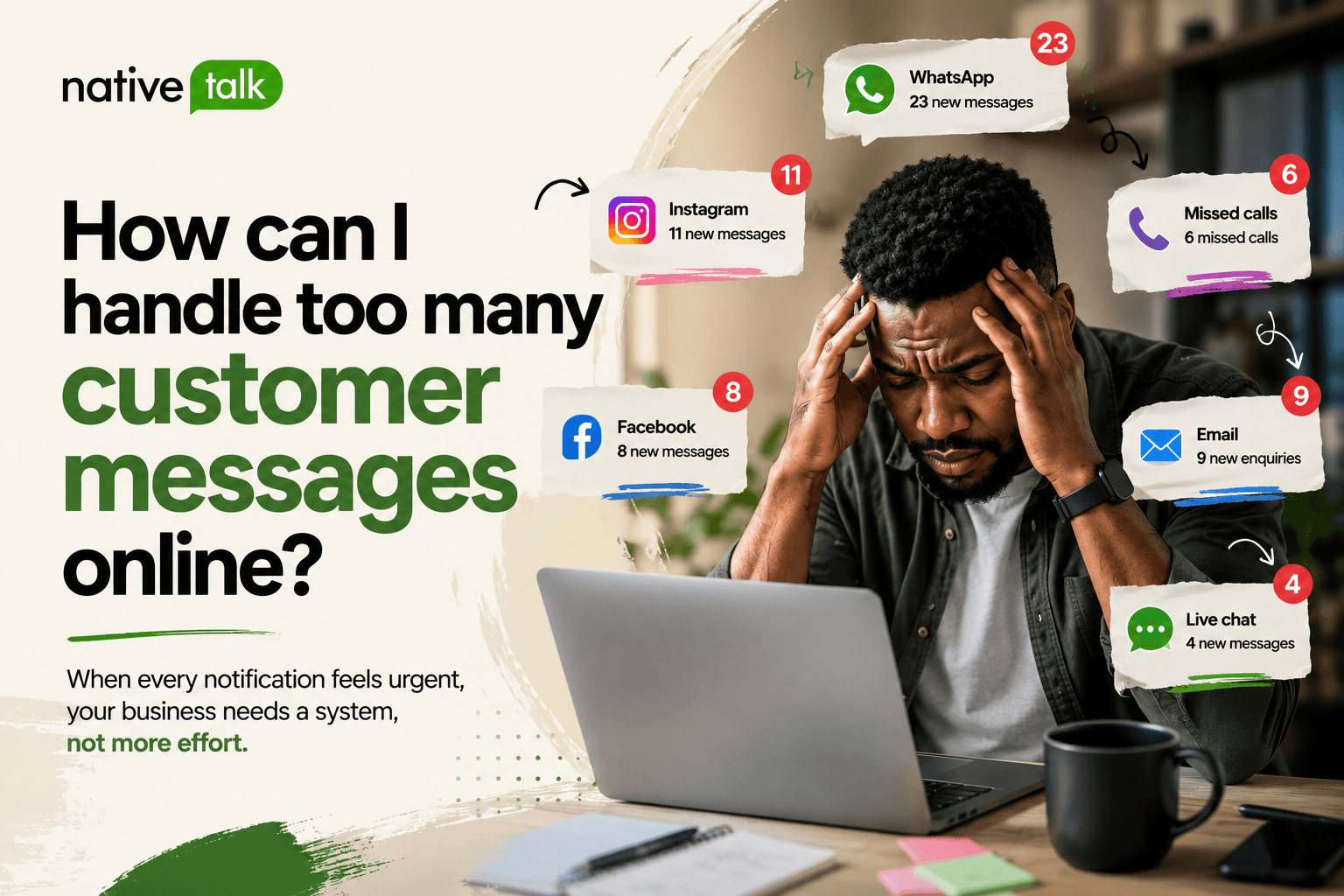 How can I handle too many customer messages online?
