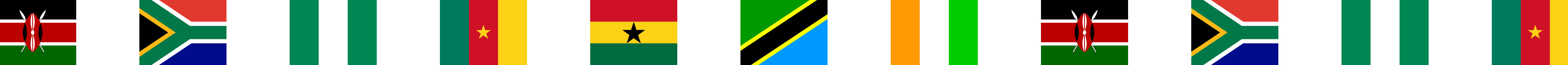 Flags of the African countries benefitting from NativeTalk